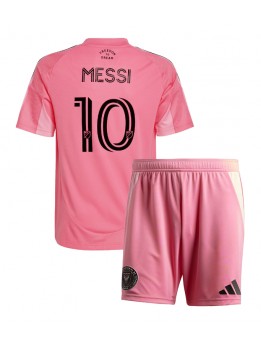 Billige Inter Miami Lionel Messi #10 Hjemmedraktsett Barn 2025-26 Kortermet (+ Korte bukser)